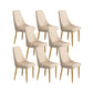 Glam Style Side Chair Parsons Leather Dining Chair with Gold Frame Khaki 8 Piece Set Clearhalo 'Dining Chairs' 'Dining Tables & Seating' 'dining_chair' 'furn' 'furn_dining_chair' 'Furniture' 'Kitchen & Dining Furniture' 6986950