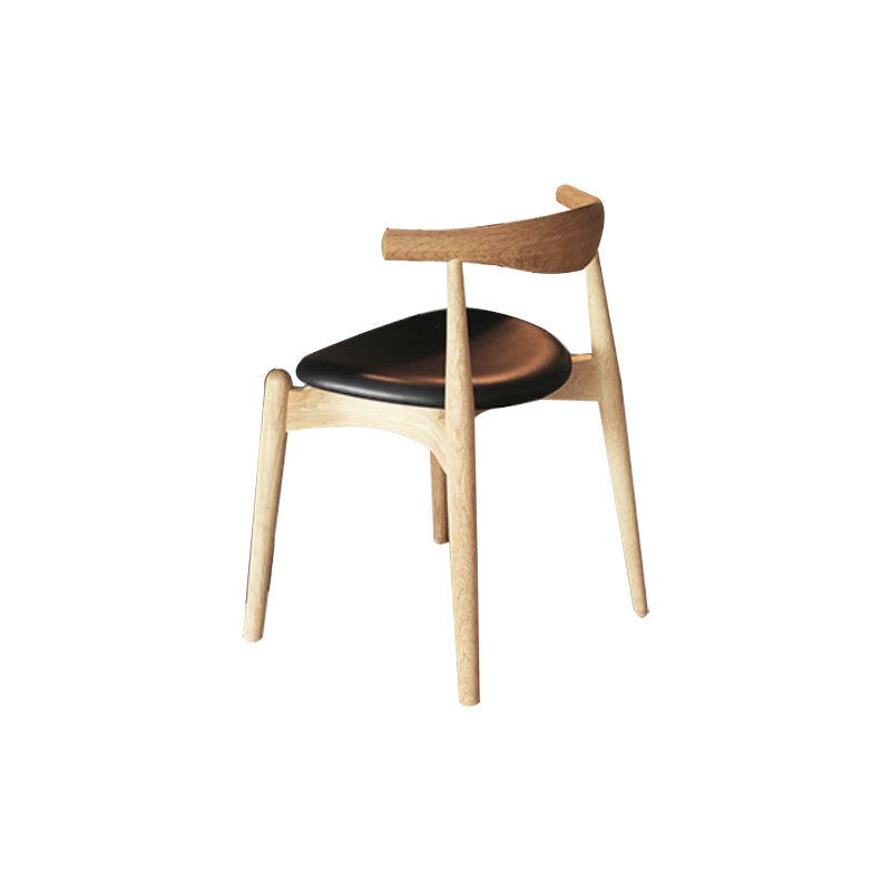 Faux Leather Kitchen Dining Chairs Upholstered Chairs with Wood Base 1 Piece Clearhalo 'Dining Chairs' 'Dining Tables & Seating' 'dining_chair' 'furn' 'furn_dining_chair' 'Furniture' 'Kitchen & Dining Furniture' 6986953