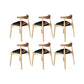 Faux Leather Kitchen Dining Chairs Upholstered Chairs with Wood Base 6 Piece Set Clearhalo 'Dining Chairs' 'Dining Tables & Seating' 'dining_chair' 'furn' 'furn_dining_chair' 'Furniture' 'Kitchen & Dining Furniture' 6986958