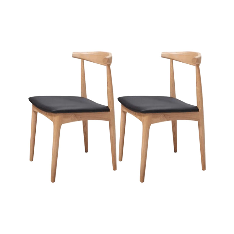 Chaises de salle à manger de cuisine contemporaine chaises en cuir avec base en bois