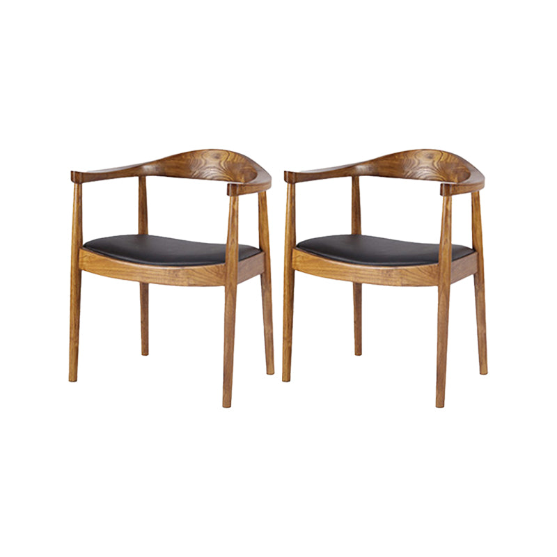 Chaises de salle à manger de cuisine contemporaine chaises en cuir avec base en bois