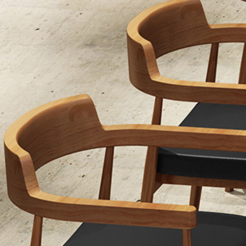 Chaises de salle à manger de cuisine contemporaine chaises en cuir avec base en bois