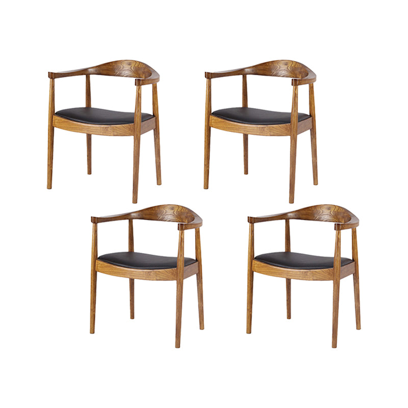 Chaises de salle à manger de cuisine contemporaine chaises en cuir avec base en bois