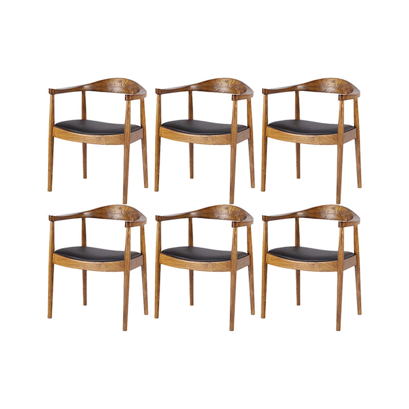 Chaises de salle à manger de cuisine contemporaine chaises en cuir avec base en bois
