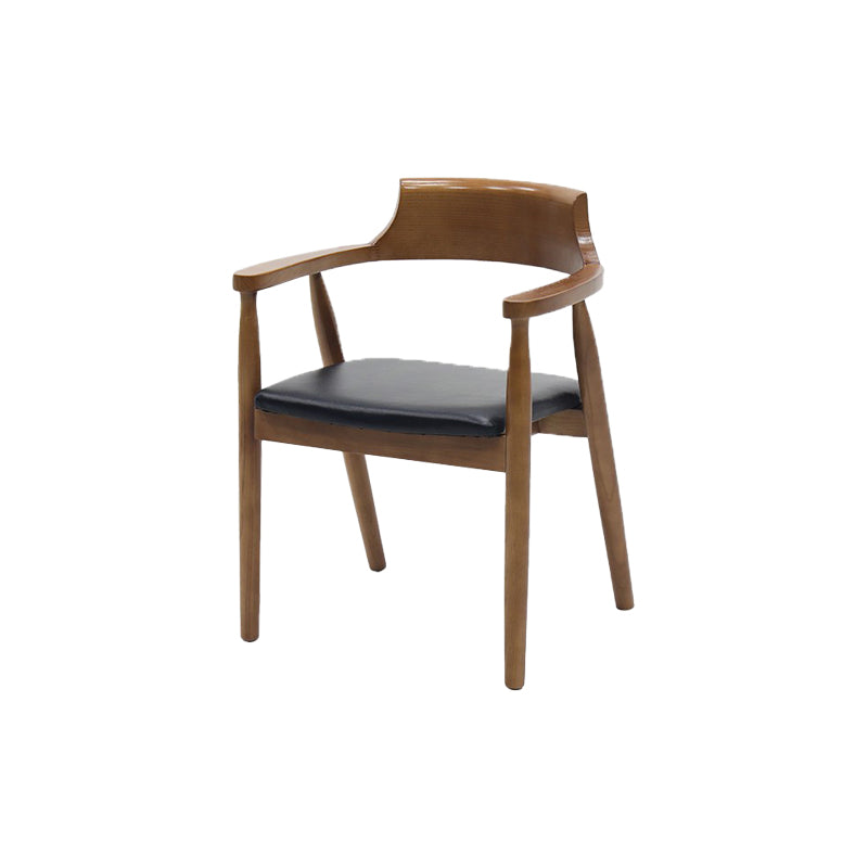 Chaises de salle à manger de cuisine contemporaine chaises en cuir avec base en bois