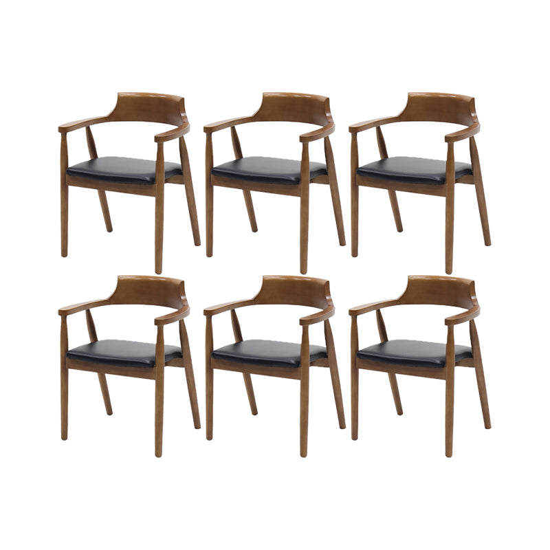 Chaises de salle à manger de cuisine contemporaine chaises en cuir avec base en bois