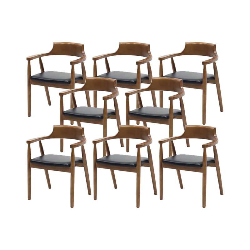 Chaises de salle à manger de cuisine contemporaine chaises en cuir avec base en bois
