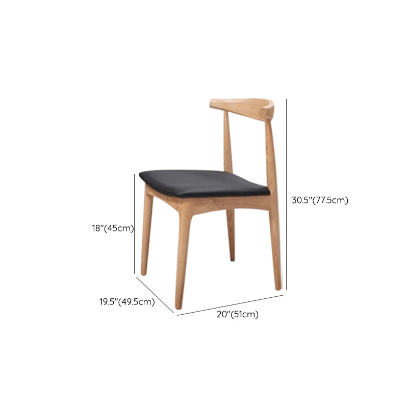 Chaises de salle à manger de cuisine contemporaine chaises en cuir avec base en bois