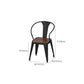 Solid Wood Dining Chairs Contemporary Arm Chairs with Metal Base Clearhalo 'Dining Chairs' 'Dining Tables & Seating' 'dining_chair' 'furn' 'furn_dining_chair' 'Furniture' 'Kitchen & Dining Furniture' 6987011
