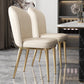 Chaise d'appoint en cuir, chaise de salle à manger à Base dorée Glam pour le salon
