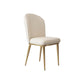 Chaise d'appoint en cuir, chaise de salle à manger à Base dorée Glam pour le salon