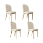 Chaise d'appoint en cuir, chaise de salle à manger à Base dorée Glam pour le salon