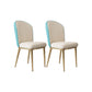 Chaise d'appoint en cuir, chaise de salle à manger à Base dorée Glam pour le salon