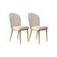 Chaise d'appoint en cuir, chaise de salle à manger à Base dorée Glam pour le salon