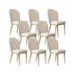 Chaise d'appoint en cuir, chaise de salle à manger à Base dorée Glam pour le salon