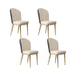 Chaise d'appoint en cuir, chaise de salle à manger à Base dorée Glam pour le salon