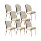 Chaise d'appoint en cuir, chaise de salle à manger à Base dorée Glam pour le salon