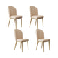 Chaise d'appoint en cuir, chaise de salle à manger à Base dorée Glam pour le salon