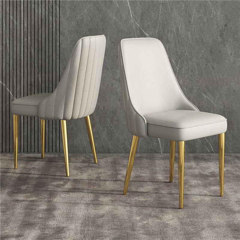 Glam Style Side Chair PU Leather Dining Chair for Living Room Clearhalo 'Dining Chairs' 'Dining Tables & Seating' 'dining_chair' 'furn' 'furn_dining_chair' 'Furniture' 'Kitchen & Dining Furniture' 6987098