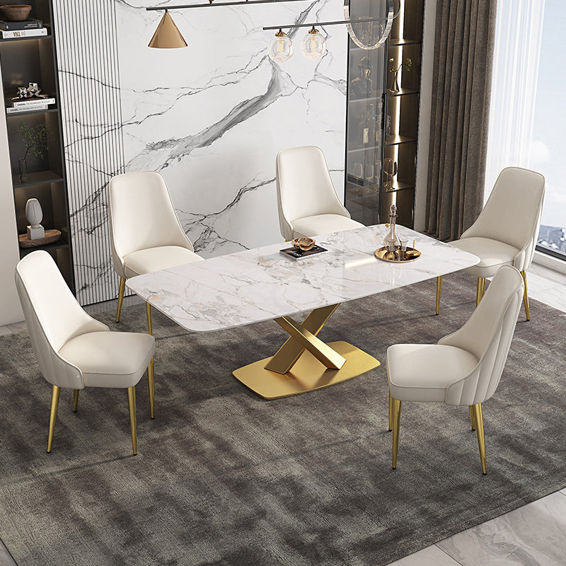 Glam Style Side Chair PU Leather Dining Chair for Living Room Clearhalo 'Dining Chairs' 'Dining Tables & Seating' 'dining_chair' 'furn' 'furn_dining_chair' 'Furniture' 'Kitchen & Dining Furniture' 6987101