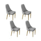 Glam Style Side Chair PU Leather Dining Chair for Living Room Light Gray 4 Piece Set Clearhalo 'Dining Chairs' 'Dining Tables & Seating' 'dining_chair' 'furn' 'furn_dining_chair' 'Furniture' 'Kitchen & Dining Furniture' 6987102
