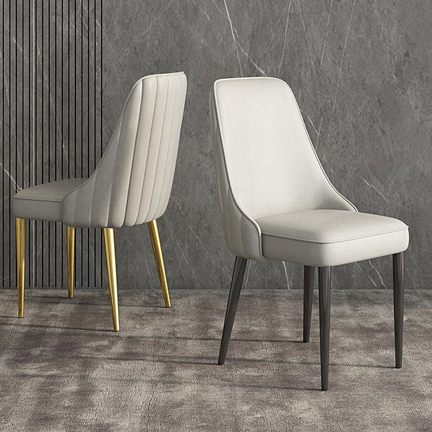 Glam Style Side Chair PU Leather Dining Chair for Living Room Clearhalo 'Dining Chairs' 'Dining Tables & Seating' 'dining_chair' 'furn' 'furn_dining_chair' 'Furniture' 'Kitchen & Dining Furniture' 6987105