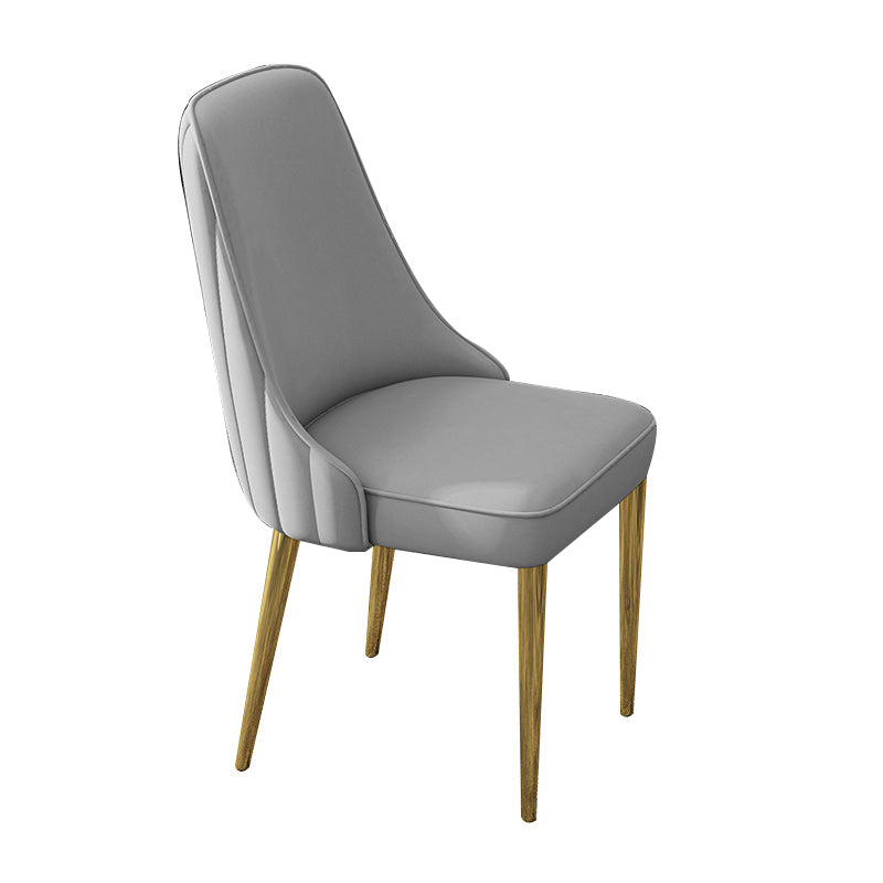 Glam Style Side Chair PU Leather Dining Chair for Living Room Clearhalo 'Dining Chairs' 'Dining Tables & Seating' 'dining_chair' 'furn' 'furn_dining_chair' 'Furniture' 'Kitchen & Dining Furniture' 6987106