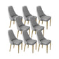 Glam Style Side Chair PU Leather Dining Chair for Living Room Light Gray 8 Piece Set Clearhalo 'Dining Chairs' 'Dining Tables & Seating' 'dining_chair' 'furn' 'furn_dining_chair' 'Furniture' 'Kitchen & Dining Furniture' 6987107