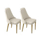 Glam Style Side Chair PU Leather Dining Chair for Living Room Off-White 2 Piece Set Clearhalo 'Dining Chairs' 'Dining Tables & Seating' 'dining_chair' 'furn' 'furn_dining_chair' 'Furniture' 'Kitchen & Dining Furniture' 6987111