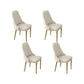Glam Style Side Chair PU Leather Dining Chair for Living Room Off-White 4 Piece Set Clearhalo 'Dining Chairs' 'Dining Tables & Seating' 'dining_chair' 'furn' 'furn_dining_chair' 'Furniture' 'Kitchen & Dining Furniture' 6987113