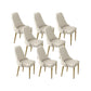 Glam Style Side Chair PU Leather Dining Chair for Living Room Off-White 8 Piece Set Clearhalo 'Dining Chairs' 'Dining Tables & Seating' 'dining_chair' 'furn' 'furn_dining_chair' 'Furniture' 'Kitchen & Dining Furniture' 6987116