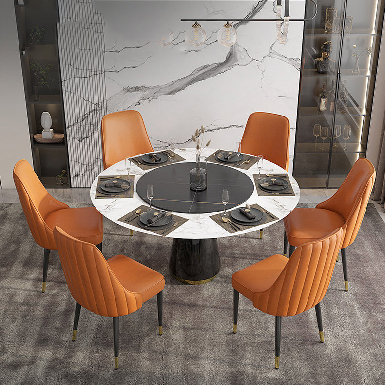 Glam Style Side Chair PU Leather Dining Chair for Living Room Clearhalo 'Dining Chairs' 'Dining Tables & Seating' 'dining_chair' 'furn' 'furn_dining_chair' 'Furniture' 'Kitchen & Dining Furniture' 6987117
