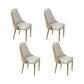 Glam Style Side Chair PU Leather Dining Chair for Living Room Gold-White 4 Piece Set Clearhalo 'Dining Chairs' 'Dining Tables & Seating' 'dining_chair' 'furn' 'furn_dining_chair' 'Furniture' 'Kitchen & Dining Furniture' 6987120
