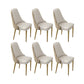 Glam Style Side Chair PU Leather Dining Chair for Living Room Gold-White 6 Piece Set Clearhalo 'Dining Chairs' 'Dining Tables & Seating' 'dining_chair' 'furn' 'furn_dining_chair' 'Furniture' 'Kitchen & Dining Furniture' 6987121
