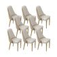 Glam Style Side Chair PU Leather Dining Chair for Living Room Gold-White 8 Piece Set Clearhalo 'Dining Chairs' 'Dining Tables & Seating' 'dining_chair' 'furn' 'furn_dining_chair' 'Furniture' 'Kitchen & Dining Furniture' 6987122
