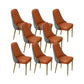 Glam Style Side Chair PU Leather Dining Chair for Living Room Gray-Orange 8 Piece Set Clearhalo 'Dining Chairs' 'Dining Tables & Seating' 'dining_chair' 'furn' 'furn_dining_chair' 'Furniture' 'Kitchen & Dining Furniture' 6987127
