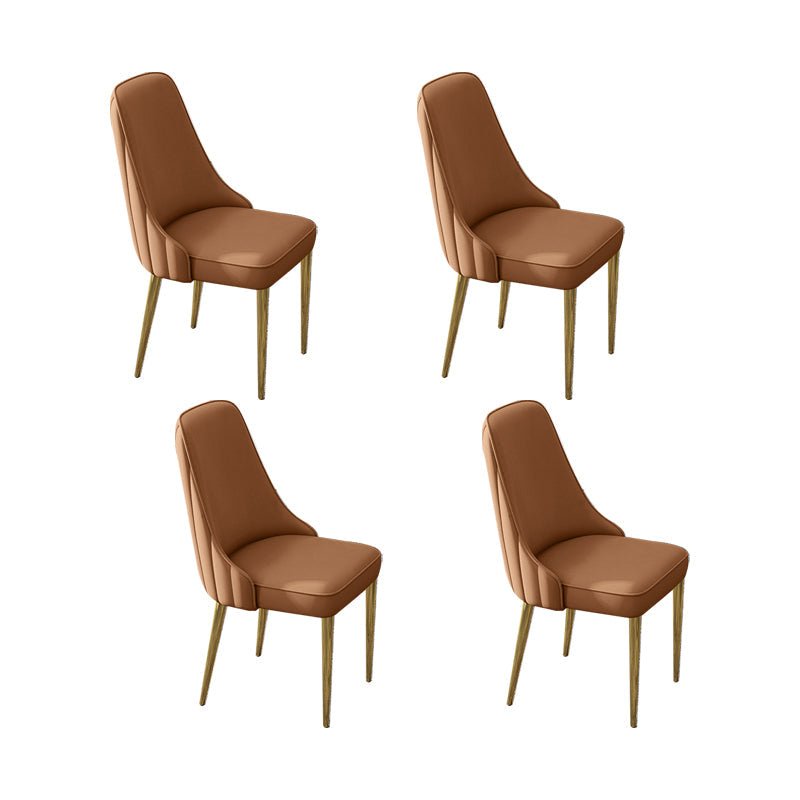 Glam Style Side Chair PU Leather Dining Chair for Living Room Coffee 4 Piece Set Clearhalo 'Dining Chairs' 'Dining Tables & Seating' 'dining_chair' 'furn' 'furn_dining_chair' 'Furniture' 'Kitchen & Dining Furniture' 6987130