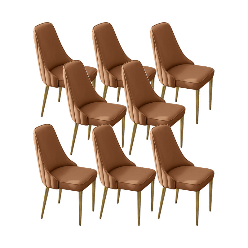 Glam Style Side Chair PU Leather Dining Chair for Living Room Coffee 8 Piece Set Clearhalo 'Dining Chairs' 'Dining Tables & Seating' 'dining_chair' 'furn' 'furn_dining_chair' 'Furniture' 'Kitchen & Dining Furniture' 6987132