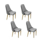 Glam Style Side Chair PU Leather Dining Chair for Living Room Dark Grey Light Grey 4 Piece Set Clearhalo 'Dining Chairs' 'Dining Tables & Seating' 'dining_chair' 'furn' 'furn_dining_chair' 'Furniture' 'Kitchen & Dining Furniture' 6987135