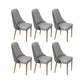 Glam Style Side Chair PU Leather Dining Chair for Living Room Dark Grey Light Grey 6 Piece Set Clearhalo 'Dining Chairs' 'Dining Tables & Seating' 'dining_chair' 'furn' 'furn_dining_chair' 'Furniture' 'Kitchen & Dining Furniture' 6987136