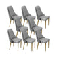 Glam Style Side Chair PU Leather Dining Chair for Living Room Dark Grey Light Grey 8 Piece Set Clearhalo 'Dining Chairs' 'Dining Tables & Seating' 'dining_chair' 'furn' 'furn_dining_chair' 'Furniture' 'Kitchen & Dining Furniture' 6987137