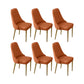 Glam Style Side Chair PU Leather Dining Chair for Living Room Orange 6 Piece Set Clearhalo 'Dining Chairs' 'Dining Tables & Seating' 'dining_chair' 'furn' 'furn_dining_chair' 'Furniture' 'Kitchen & Dining Furniture' 6987141