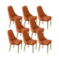Glam Style Side Chair PU Leather Dining Chair for Living Room Orange 8 Piece Set Clearhalo 'Dining Chairs' 'Dining Tables & Seating' 'dining_chair' 'furn' 'furn_dining_chair' 'Furniture' 'Kitchen & Dining Furniture' 6987142