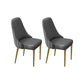 Glam Style Side Chair PU Leather Dining Chair for Living Room Grey 2 Piece Set Clearhalo 'Dining Chairs' 'Dining Tables & Seating' 'dining_chair' 'furn' 'furn_dining_chair' 'Furniture' 'Kitchen & Dining Furniture' 6987144