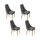 Glam Style Side Chair PU Leather Dining Chair for Living Room Grey 4 Piece Set Clearhalo 'Dining Chairs' 'Dining Tables & Seating' 'dining_chair' 'furn' 'furn_dining_chair' 'Furniture' 'Kitchen & Dining Furniture' 6987145