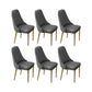Glam Style Side Chair PU Leather Dining Chair for Living Room Grey 6 Piece Set Clearhalo 'Dining Chairs' 'Dining Tables & Seating' 'dining_chair' 'furn' 'furn_dining_chair' 'Furniture' 'Kitchen & Dining Furniture' 6987146