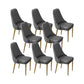 Glam Style Side Chair PU Leather Dining Chair for Living Room Grey 8 Piece Set Clearhalo 'Dining Chairs' 'Dining Tables & Seating' 'dining_chair' 'furn' 'furn_dining_chair' 'Furniture' 'Kitchen & Dining Furniture' 6987147