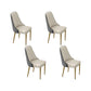 Glam Style Side Chair PU Leather Dining Chair for Living Room Gray-White 4 Piece Set Clearhalo 'Dining Chairs' 'Dining Tables & Seating' 'dining_chair' 'furn' 'furn_dining_chair' 'Furniture' 'Kitchen & Dining Furniture' 6987150