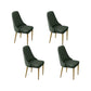 Glam Style Side Chair PU Leather Dining Chair for Living Room Green 4 Piece Set Clearhalo 'Dining Chairs' 'Dining Tables & Seating' 'dining_chair' 'furn' 'furn_dining_chair' 'Furniture' 'Kitchen & Dining Furniture' 6987155