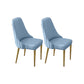 Glam Style Side Chair PU Leather Dining Chair for Living Room Blue 2 Piece Set Clearhalo 'Dining Chairs' 'Dining Tables & Seating' 'dining_chair' 'furn' 'furn_dining_chair' 'Furniture' 'Kitchen & Dining Furniture' 6987159